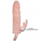 BRAVE MAN FUNDA PENE CON RABBIT VIBRADOR 16.5 CM NATURAL nº5