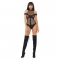 Breakdown teddy body negro con transparencias