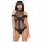 Breakdown teddy body negro con transparencias