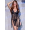 CR-4462 BABYDOLL AND THONG BLACK nº2