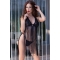 CR-4462 BABYDOLL AND THONG BLACK nº4