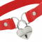 CHIC DESIRE - COLLANA IN PELLE VEGANA ROSSA CON ACCESSORIO C