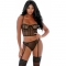 Conjunto de lingerie elegante, sensual e preto.