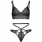 CONJUNTO LACE BRALETTE CON TANGA DE TIRAS - NEGRO nº8