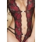 CR 3635 BODY FLORES CROTCHLESS ROJO S/M nº2