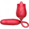 VIBRADOR DE FLOR DELIGHT E IMPULSO COM LÍNGUA VERMELHA nº2