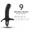 DILDO COM ANEL E VIBRADOR PRETO nº5