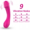 DILDO VIBRADOR PUNTO G SILICONA FUCSIA nº2