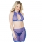 Fishnet halter top y falda - morado