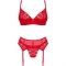 INGRIDIA SET DOS PIEZAS CROTCHLESS ROJO M/L nº4