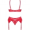 INGRIDIA SET DOS PIEZAS CROTCHLESS ROJO XS/S nº5