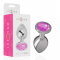 INTENSE - PLUG ANAL METAL ALUMINIO CON CRISTAL ROSA TALLA S