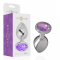 INTENSE - PLUG ANAL METAL ALUMINIO CON CRISTAL VIOLETA TALLA