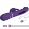 KAMPAS VIBRADOR RABBIT 3 EN 1 MULTIFUNCIÓN CON LENGUA VIOLET