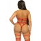 HARNAIS JOINT TORIQUE CLOUTÉ KINK TEDDY TAILLE L - ROUGE nº1