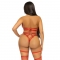 HARNAIS JOINT TORIQUE CLOUTÉ KINK TEDDY TAILLE L - ROUGE nº1