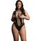 LE DESIR BODY TEDDY CON CUELLO EN V - NEGRO