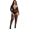 Le Desir Bodystocking com tiras e decote cruzado