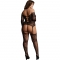 Le Desir Bodystocking com tiras e decote cruzado