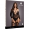 Le Desir Bodystocking com tiras e decote cruzado