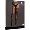 Le desir suspender striped pantyhose - black - osx