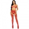 Leg avenue - soutien-gorge, string et bas en dentelle - noir