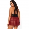 Leg avenue conjunto picardías burdeos babydoll con tanga