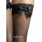 LEG AVENUE MEDIAS DE REJILLA NEGRA CON DETALLE SUPERIOR DE E