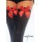 Leg avenue medias opacas negro con lazo rojo