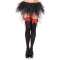 Leg avenue medias opacas negro con lazo rojo