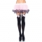 Leg avenue medias opacas negro con lazo rosa