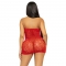 LEG AVENUE MINI VESTIDO RHINESTONE HALTER -ROJO nº11