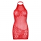 LEG AVENUE MINI VESTIDO RHINESTONE HALTER -ROJO nº12