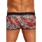 Male power boxer estampado leopardo rojo