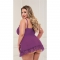 Mini lace chemise - picardias morado