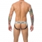 Mob stripe classic jock - tanga blanco