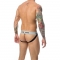 Mob stripe classic jock - tanga blanco