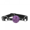 MORDAZA DE BOLA 4 CM TRANSPIRABLE CON DOBLE REMACHE MORADO 6