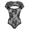 Peonesia Bodysuit de Encaje Negro nº11