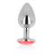 PLUG ANAL COM CRISTAL VERMELHO 7 CM