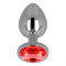 PLUG ANAL COM CRISTAL VERMELHO 7 CM nº1