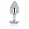 PLUG ANALE CON CRISTALLO VIOLA 8 CM