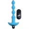 Plug vibrador de bolas anales de silicona - azul