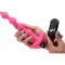 Plug vibrador de bolas anales de silicona - rosa