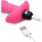 Plug vibrador de bolas anales de silicona - rosa