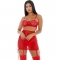 Put o-ring on it lingerie skirt rojo