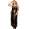 QUEEN PLUS - SET TOP-VESTIDO Y TANGA NEGRO