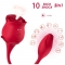 PINK LICKING VIBRANDO DE CLIT & VIBRADOR VERMELHO nº1