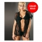 Sensuale vestaglia sexy in microtulle tipo canotta con apert