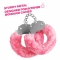 SPANGLE MANETTE IN METALLO CON PELUCHE ROSA CRUSHIOUS